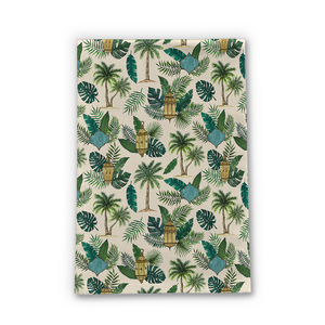Palms and Lanterns Tea Towel