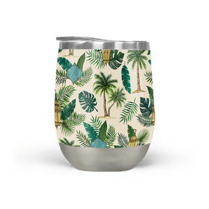 Palms and Lanterns Wine Tumbler