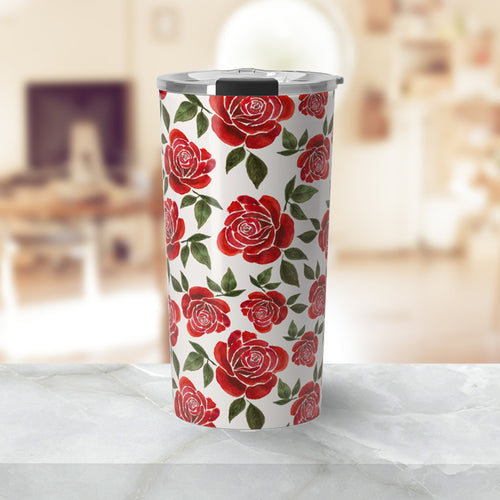 Rose Watercolor Travel Mug