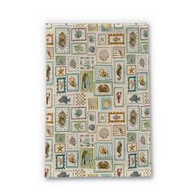 Load image into Gallery viewer, Seaside Stamps Tea Towel