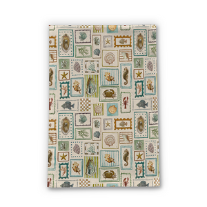 Seaside Stamps Tea Towel