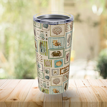 Load image into Gallery viewer, Seaside Stamps Travel Mug
