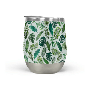 Tropical Leaves Wine Tumbler