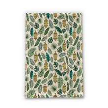 Load image into Gallery viewer, Tropical Lanterns and Leaves Tea Towel