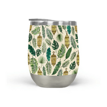 Load image into Gallery viewer, Tropical Lanterns and Leaves Wine Tumbler