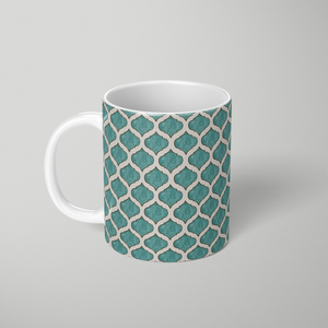 Turquoise Tile Pattern - Mug