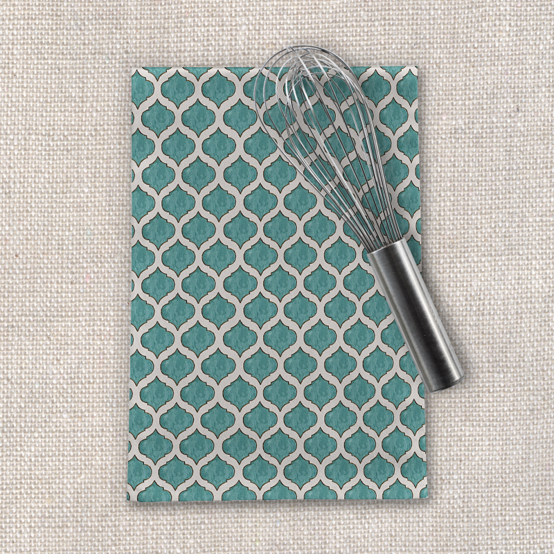 Turquoise Tile Tea Towel