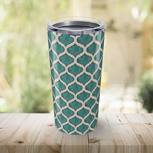 Turquoise Tile Travel Mug