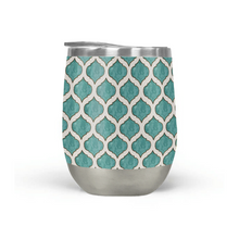 Load image into Gallery viewer, Turquoise Tile Wine Tumbler