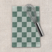 Load image into Gallery viewer, Watercolor Checkered Tea Towel