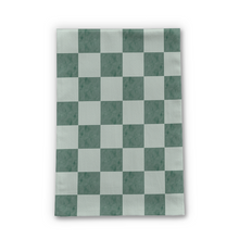 Load image into Gallery viewer, Watercolor Checkered Tea Towel