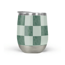 Load image into Gallery viewer, Watercolor Checkered Stemless Wine Tumbler