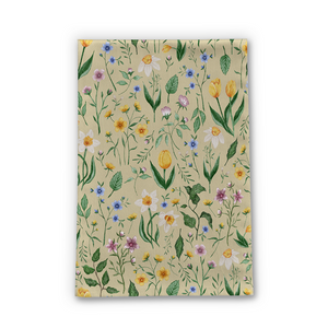 Whimsical Spring Blooms Tea Towel