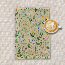 Load image into Gallery viewer, Whimsical Spring Blooms Tea Towel
