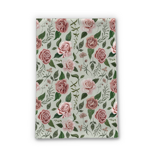 Wild Flower Rose Tea Towel