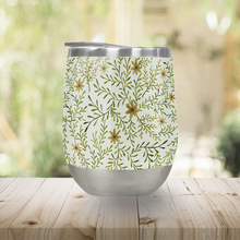 Load image into Gallery viewer, Yellow Flowers and Branches Stemless Wine Tumbler