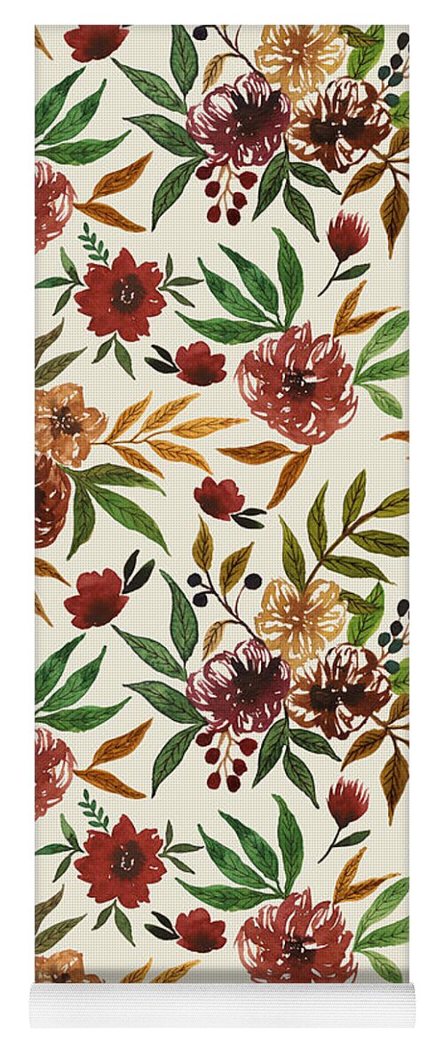 Autumn Flowers - Yoga Mat
