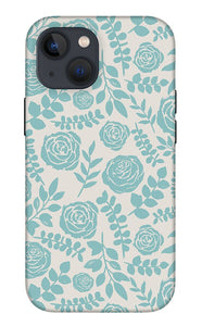 Baby Blue Floral Pattern - Phone Case