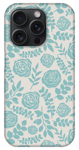 Baby Blue Floral Pattern - Phone Case