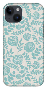 Baby Blue Floral Pattern - Phone Case
