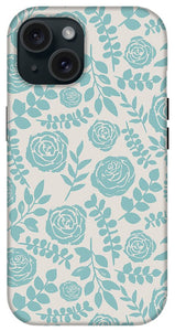 Baby Blue Floral Pattern - Phone Case