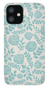 Baby Blue Floral Pattern - Phone Case