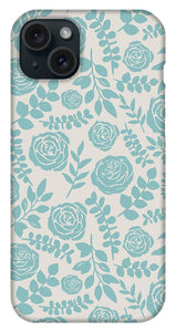 Baby Blue Floral Pattern - Phone Case