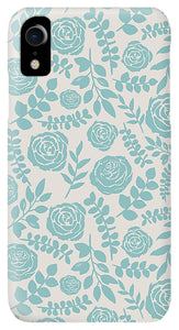 Baby Blue Floral Pattern - Phone Case