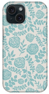 Baby Blue Floral Pattern - Phone Case