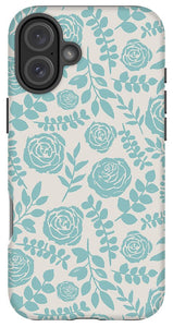 Baby Blue Floral Pattern - Phone Case