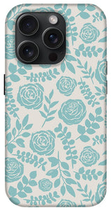 Baby Blue Floral Pattern - Phone Case
