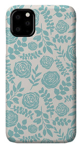 Baby Blue Floral Pattern - Phone Case