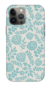Baby Blue Floral Pattern - Phone Case