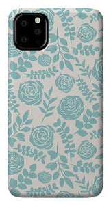 Baby Blue Floral Pattern - Phone Case
