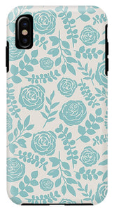 Baby Blue Floral Pattern - Phone Case