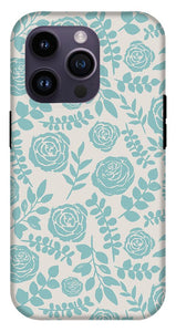 Baby Blue Floral Pattern - Phone Case