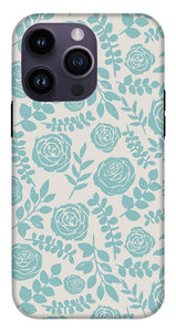 Baby Blue Floral Pattern - Phone Case
