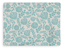Load image into Gallery viewer, Baby Blue Floral Pattern - Blanket