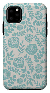 Baby Blue Floral Pattern - Phone Case