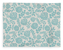 Load image into Gallery viewer, Baby Blue Floral Pattern - Blanket