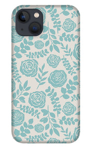Baby Blue Floral Pattern - Phone Case