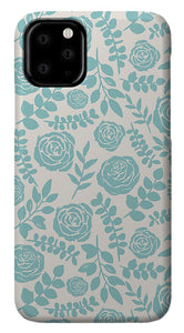 Baby Blue Floral Pattern - Phone Case