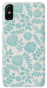 Baby Blue Floral Pattern - Phone Case