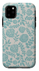 Baby Blue Floral Pattern - Phone Case