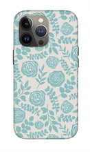 Load image into Gallery viewer, Baby Blue Floral Pattern - Phone Case