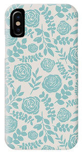 Baby Blue Floral Pattern - Phone Case