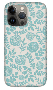 Baby Blue Floral Pattern - Phone Case