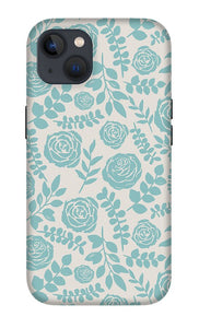 Baby Blue Floral Pattern - Phone Case