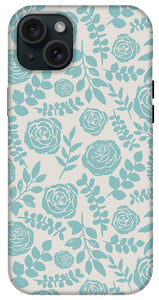 Baby Blue Floral Pattern - Phone Case