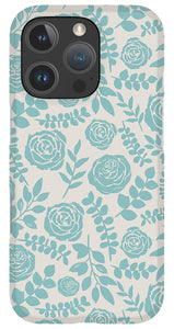 Baby Blue Floral Pattern - Phone Case